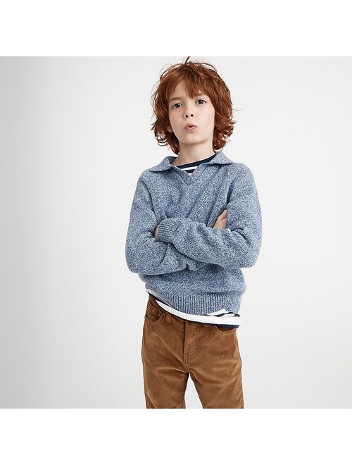 J.Crew Kids' collared sweater in marled cotton