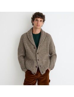 Rugged merino wool cardigan sweater