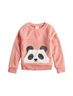 Girls 4-12 Jumping Beans Sherpa Character Pullover