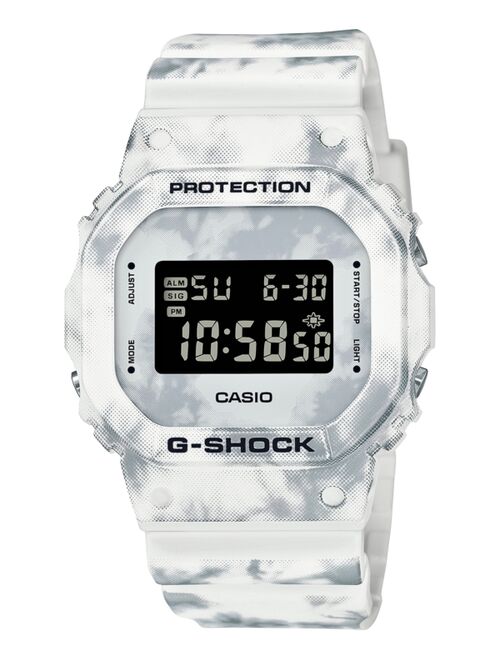 Casio G-SHOCK Men's Digital White Snow Camouflage Resin Strap Watch 43mm