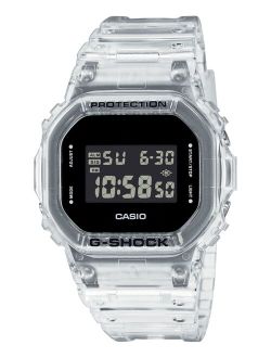 G-SHOCK Men's Digital Square Clear Resin Strap Watch 42.8mm