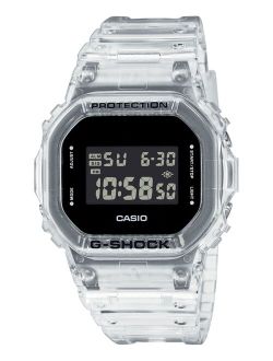 G-SHOCK Men's Digital Square Clear Resin Strap Watch 42.8mm