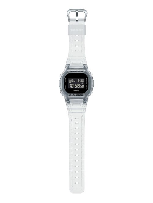 Casio G-SHOCK Men's Digital Square Clear Resin Strap Watch 42.8mm