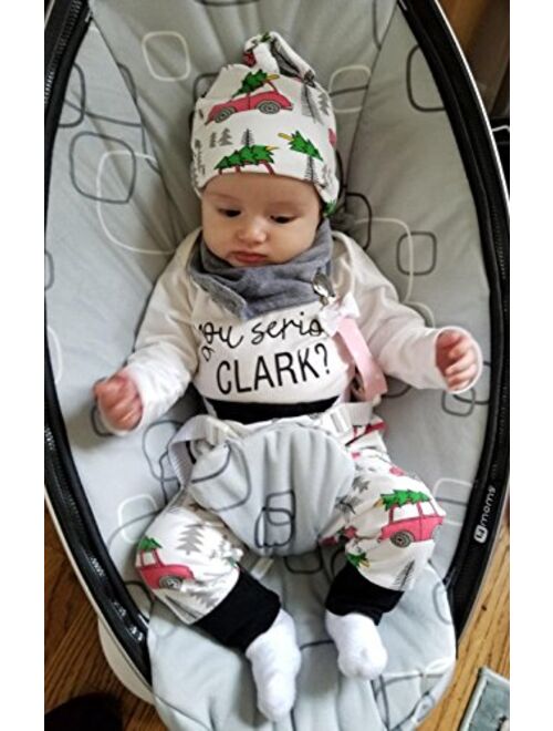 Younger Tree Newborn Baby family outfits Romper Tops +christmas tree Pants Outfit 3Pcs Set