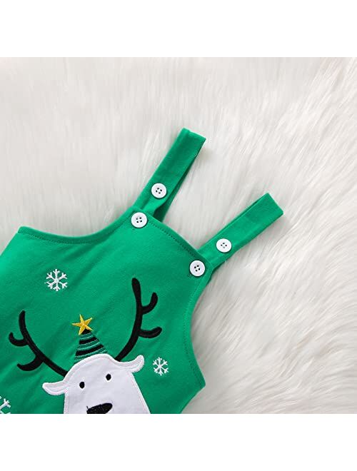 Vinuoker Baby Boy Christmas Clothes My First Christmas Outfits Sets Long Sleeve Romper New Years 3pc Pants Sets infant clothes sets