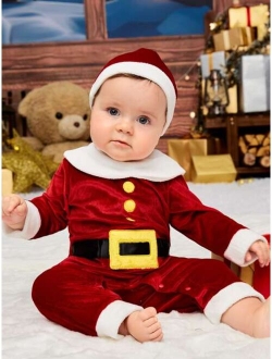 Baby Christmas Jumpsuit With Hat