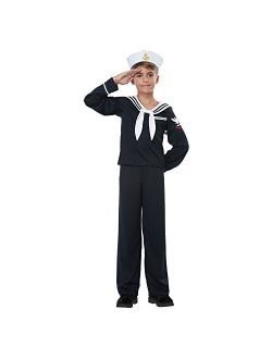Kids Navy Sailor Uniform Halloween Costume
