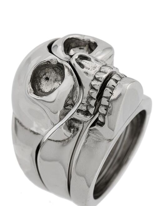 Alexander McQueen divided skull ring