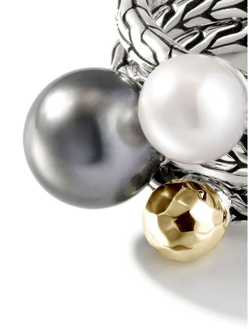 John Hardy Classic Chain gold-plated pearl ring