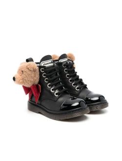 Teddy Bear-detail ankle boots