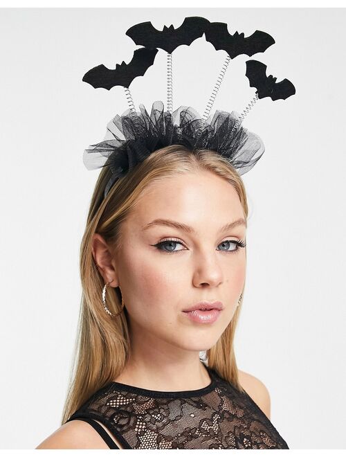 ASOS DESIGN Halloween headband with bat boppers