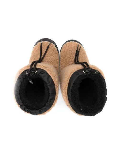 Moschino Kids teddy-bear shearling snow boots