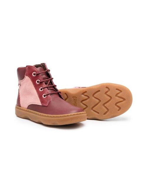 Camper Kids leather colour-block boots