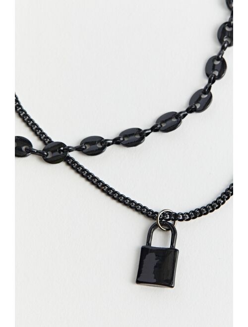 Single Charm Layering Necklace Set