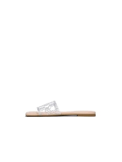 Shasha Sandals Slides for Women, Clear Womens Mules Slip On Shoes