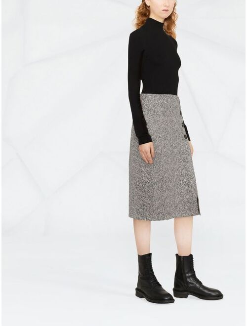 PINKO buttoned tweed skirt