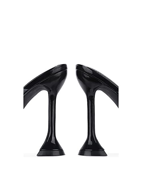 Cape Robbin Miska High Heels for Women, Transparent Strappy Open Toe Shoes Heels for Women