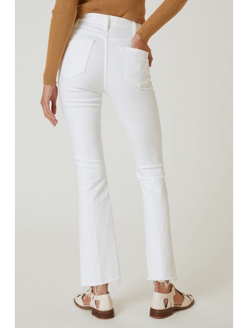 MOTHER The Hustler High-Rise Ankle Fray Jeans
