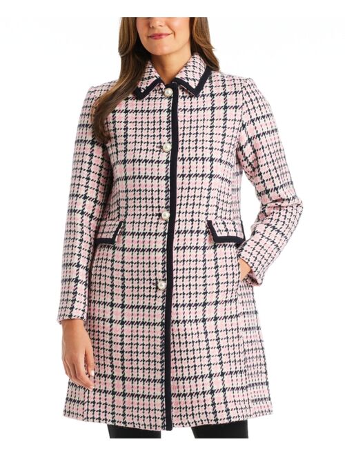 KATE SPADE NEW YORK Women's Plaid Tweed Coat