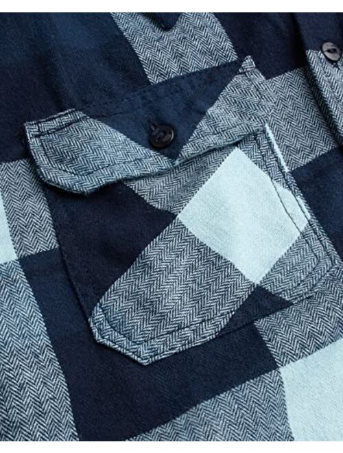 TONY HAWK Boys' Shirt - Long Sleeve Button Down Flannel Shirt (Size: 8-16)