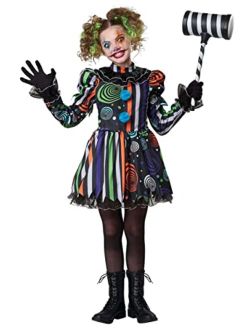Girl's Neon Nightmare Clown Costume