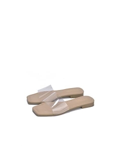 Mariah Sandals Slides for Women, Clear Womens Mules Slip On Shoes