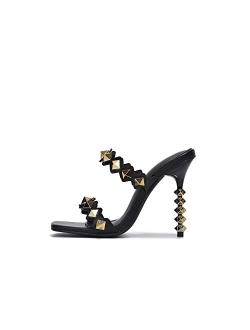 Zinc Sexy High Heels for Women, Open Toe Shoes Heels