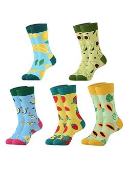 dizzyalpaca Cyberman Funny Socks Men's Fun Dress Socks Novelty Fashion Patterned Socks for Women&Men 5-Pair Colored Socks(Size:7-13)