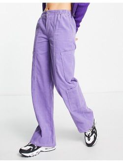 00's cargo pants in purple cord