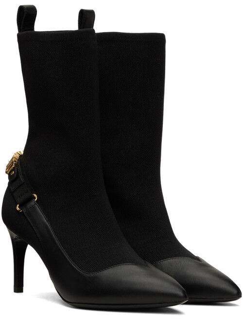 MOSCHINO Black Logo Ankle Boots