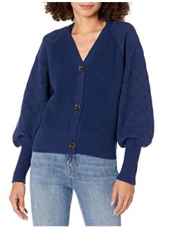 Women's Divya Pointelle Full Sleeve Cardigan Sweater