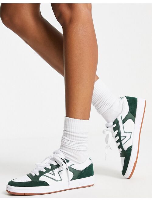 Vans Lowland sneakers in green/white