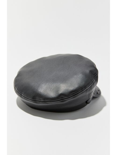 Urban Outfitters Faux Leather Chain Cabbie Hat