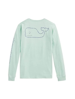 Kids' Long-Sleeve Vintage Whale Garment-Dyed Pocket Tee