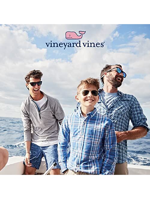 vineyard vines Kids' Long-Sleeve Vintage Whale Garment-Dyed Pocket Tee