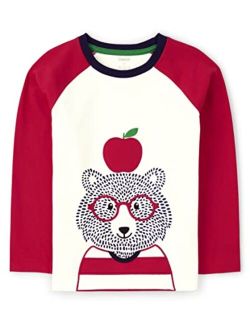 Boys and Toddler Embroidered Graphic Long Sleeve T-Shirts