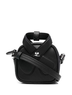 Courreges Loop leather crossbody bag