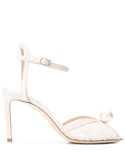 Jimmy Choo Sacora 85mm pearl-embellished sandals