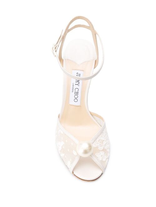 Jimmy Choo Sacora 85mm pearl-embellished sandals