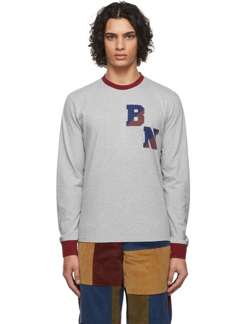 NOAH Grey Baracuta Edition Ringer T-Shirt