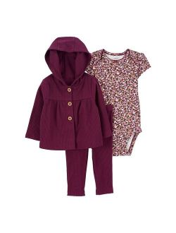 Baby Carter's 3-Piece Little Cardigan Ribbed Set