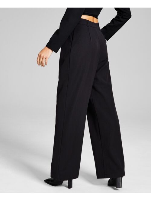 AND NOW THIS Women's High-Rise Wide-Leg Trousers