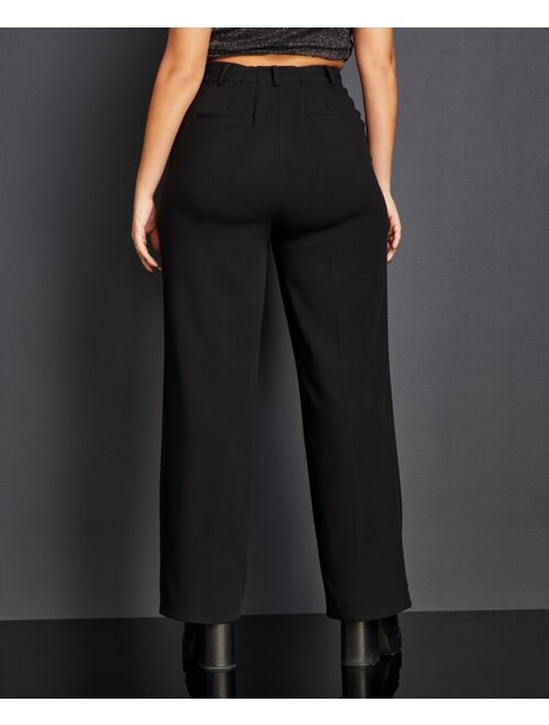ROYALTY BY MALUMA Women's Button-Fly Straight-Leg Pants, Created for Macy's
