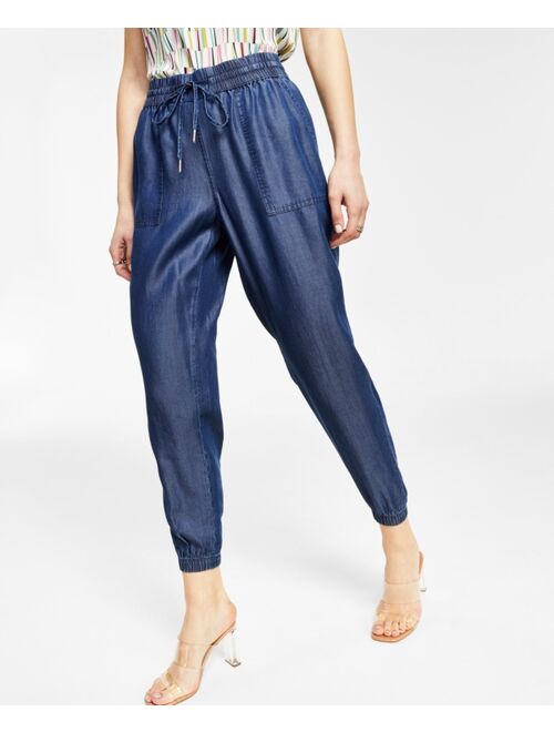 BAR III Women's Drawstring Tencel Pants, Created for Macy's