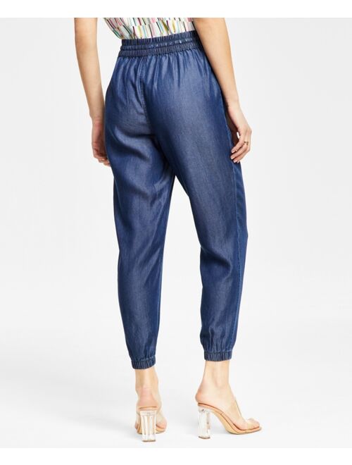 BAR III Women's Drawstring Tencel Pants, Created for Macy's