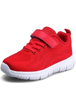 Trasime Little Kids/Big Kids Boys Girls Sneakers Fashion Lightweight Breathable Strap Athletic Tennis Sports Running Walking Shoes