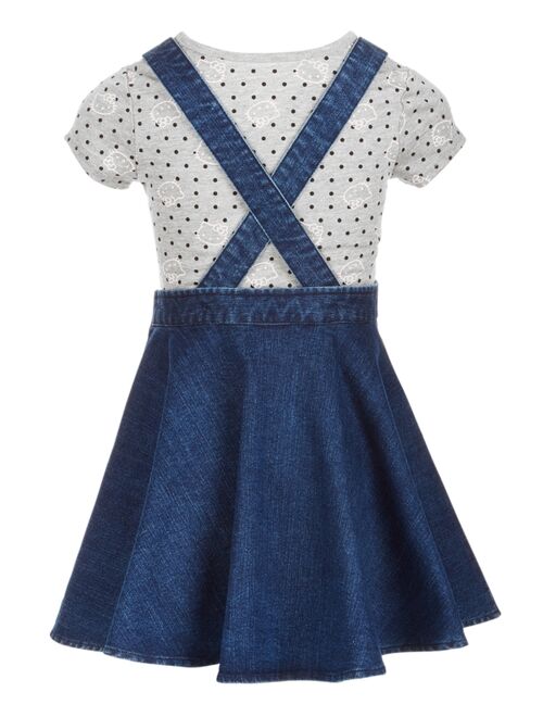 HELLO KITTY Little Girls 2-Pc. Denim Skirtall & T-Shirt Set