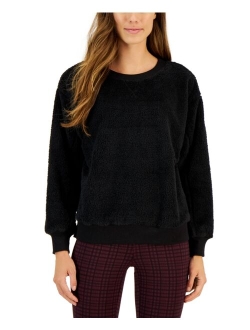 STYLE & CO Women's Sherpa Long-Sleeve Sweater, Created for Macy's