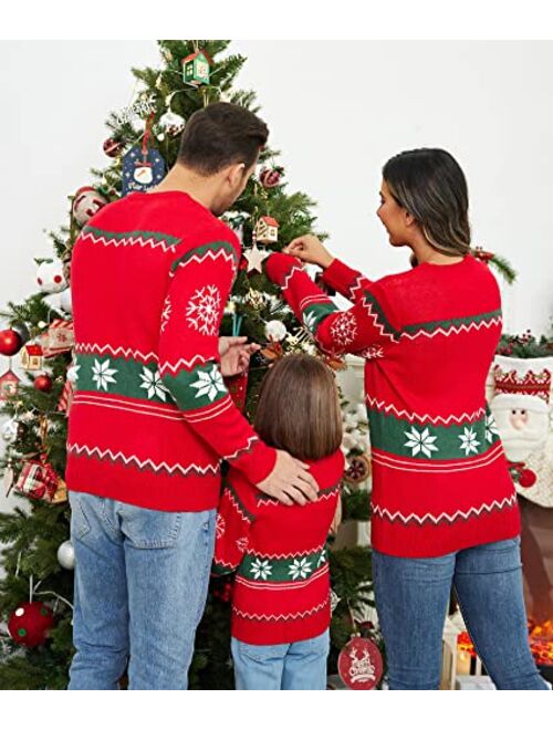 COOFANDY Family Halloween Sweater Ugly Christmas Sweaters Matching Outfits for Holiday Party Knitted Pullover