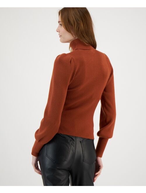 BAR III Women's Cutout Turtleneck Sweater, Created for Macy's